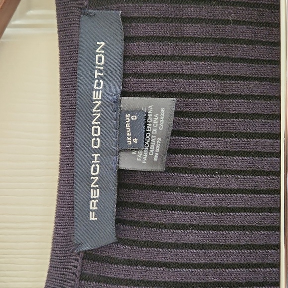 French Connection Long Sleeve Navy Dress Size 0 - Picture 4 of 5
